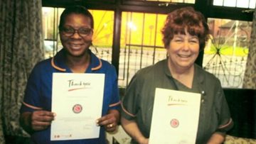 Colleagues celebrate long service awards at Audenshaw care home